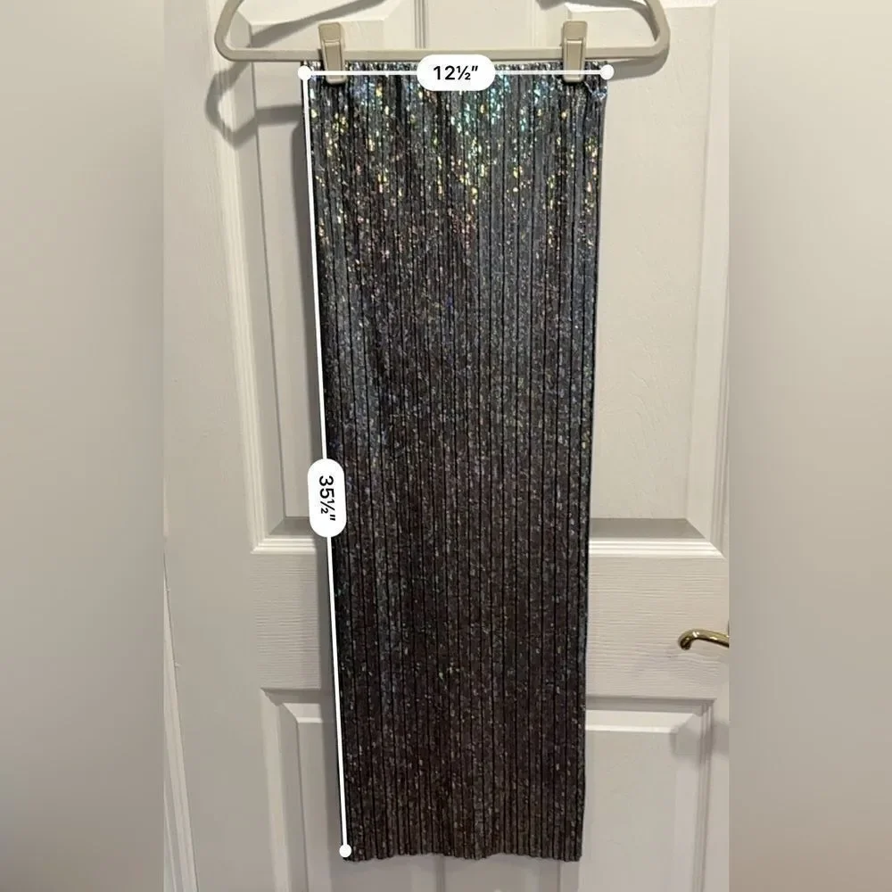 Topshop iridescent pleated  midi skirt US size 2